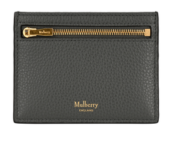 Mulberry Zipped Card Case, Leather, Grey, PR/MIC, B, 4*